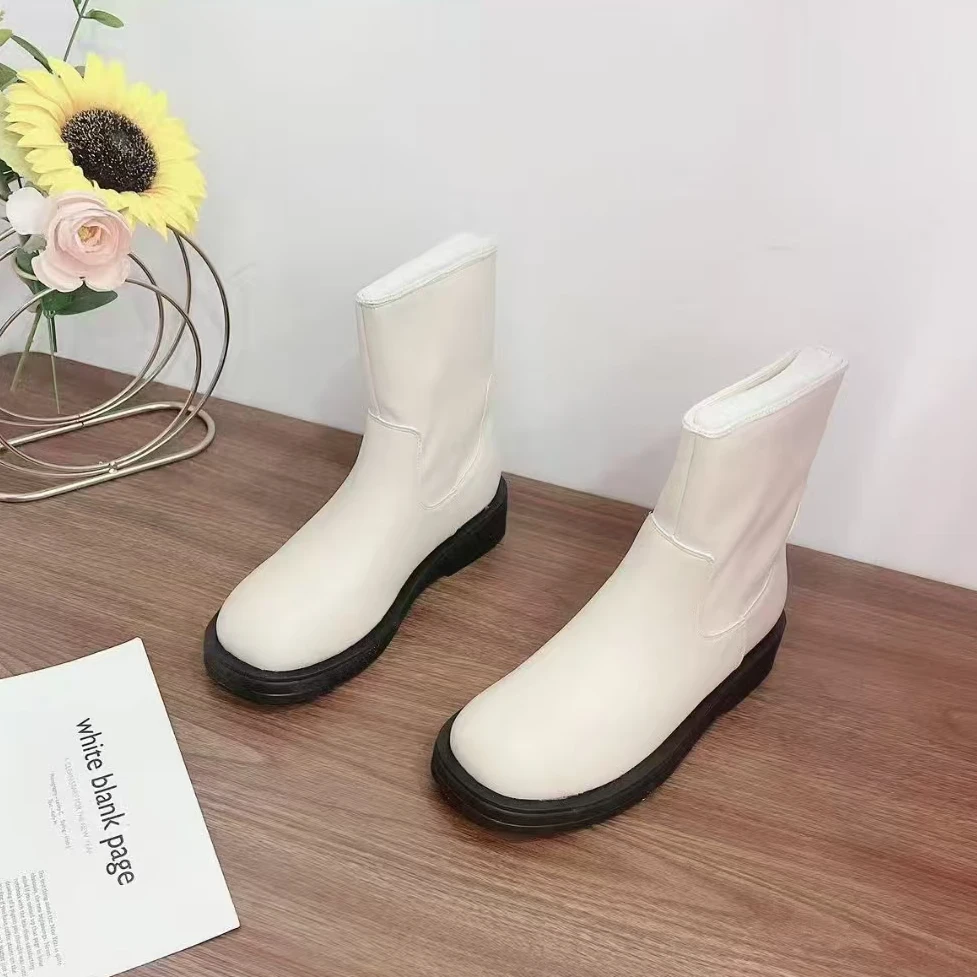 LU282-2D   新款时尚百搭低跟休闲短靴四季款