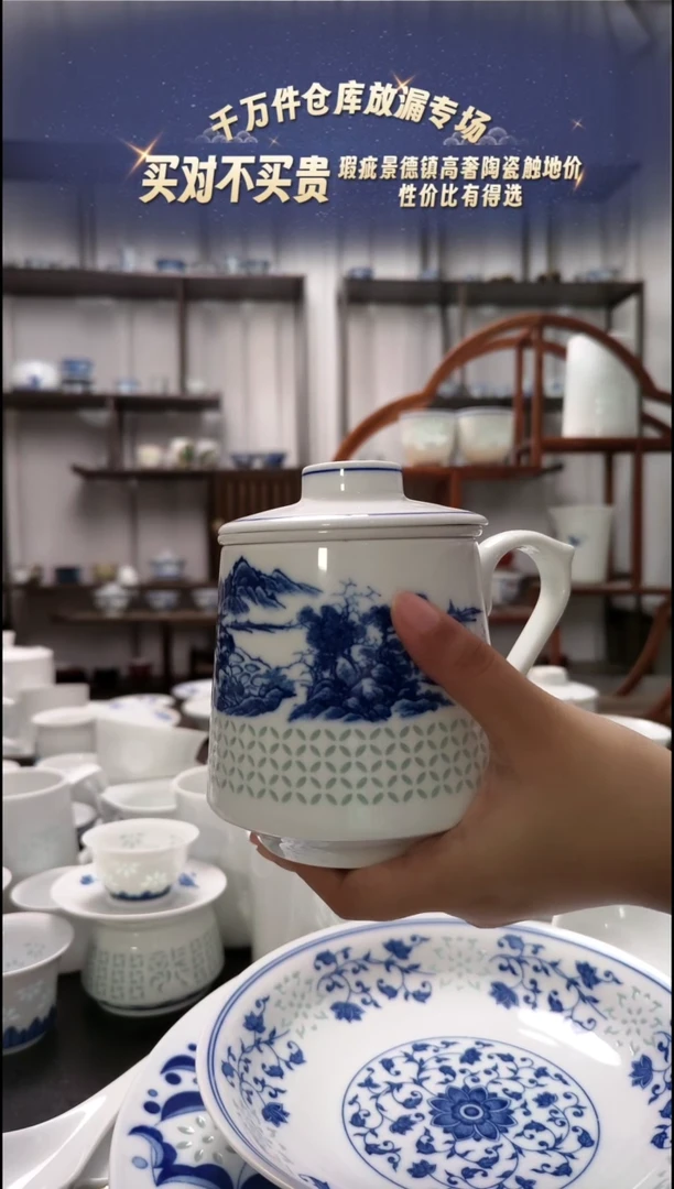 【闪购商品】瓷江南韵茶漏杯2套