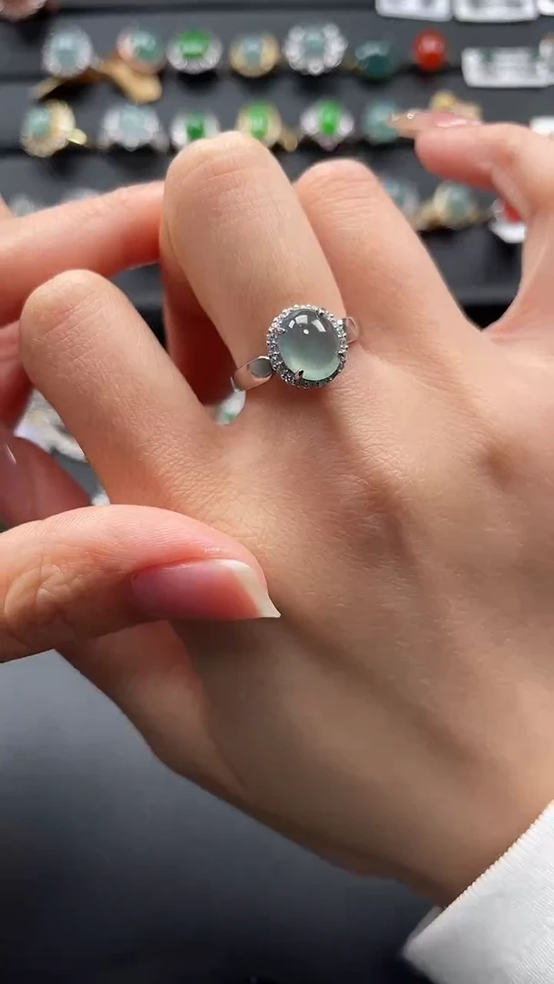 【闪购商品】翡翠戒指银S925镶嵌3456346