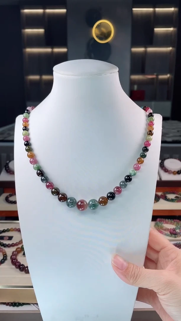 未镶嵌老矿碧玺塔链碧玺（多样性发一条）Q