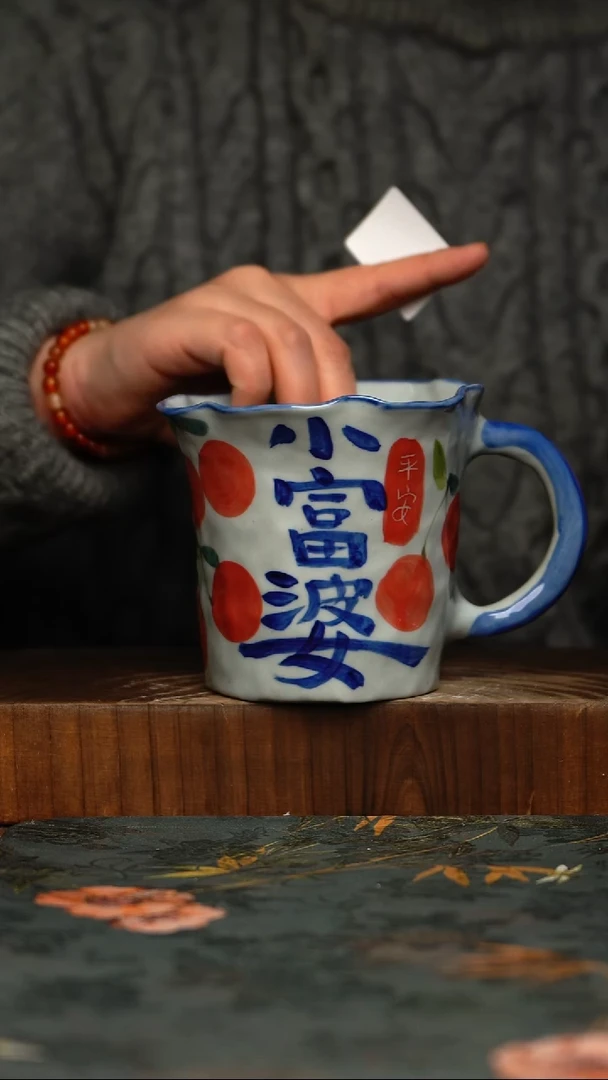 瓷片釉下彩手工手绘同款