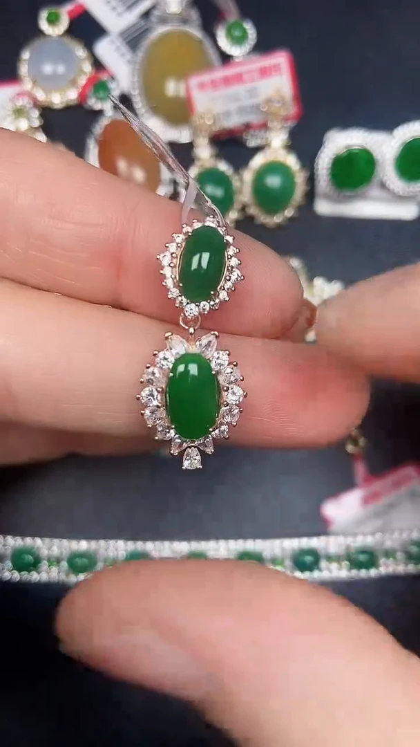 银S925镶嵌戒指翡翠1360