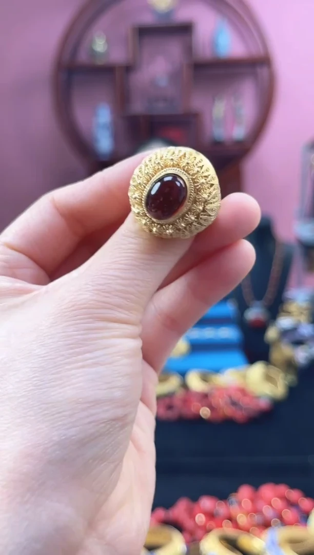 非遗花丝镶嵌 开口戒