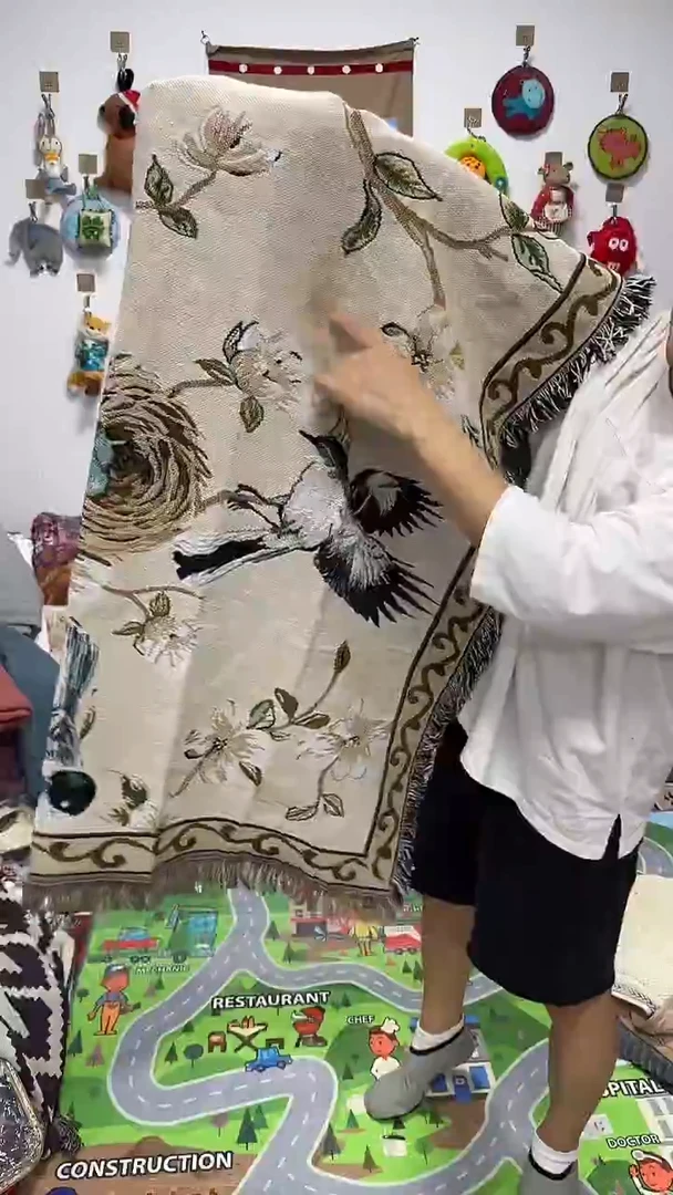 棉花90*120线毯鸟微瑕