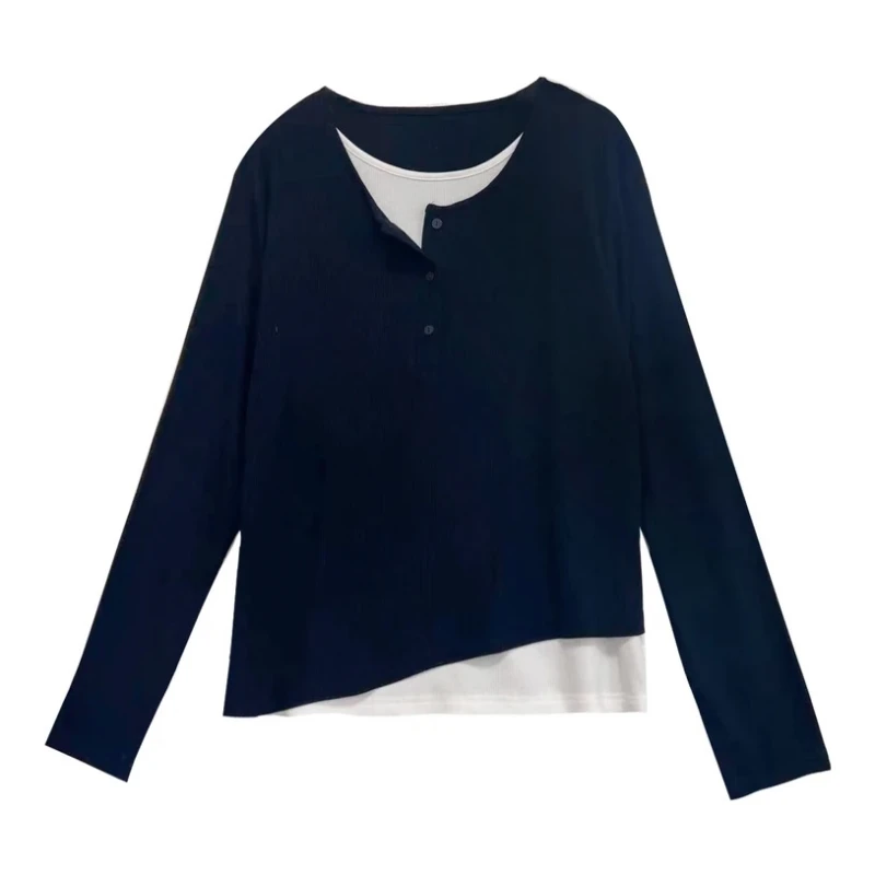 2025新款宽松显瘦外贸百搭连衣裙T恤胖mm洋气遮肉大码女装秋款