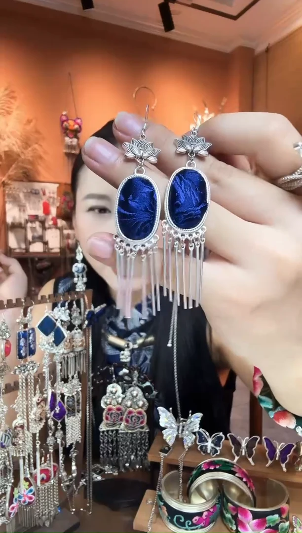 刺绣纯手工民族风耳环