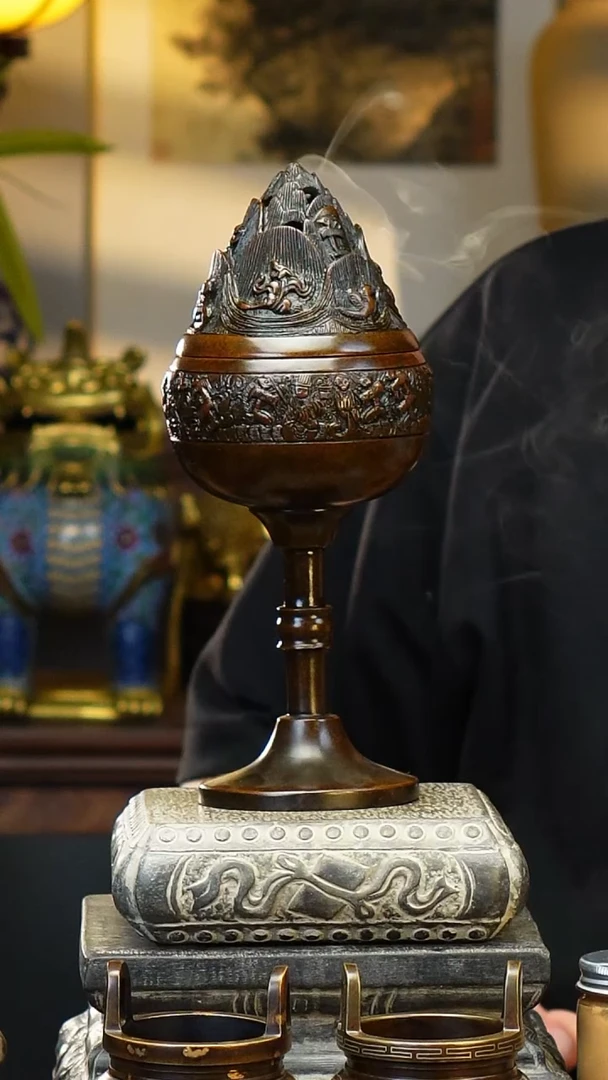 苏工竹节博山炉