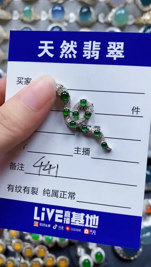 翡翠银S925镶嵌颈饰440