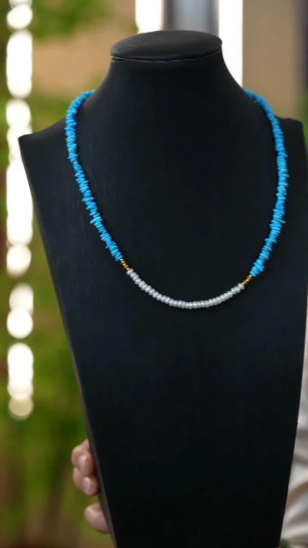 未镶嵌绿松石项链秒拍号31