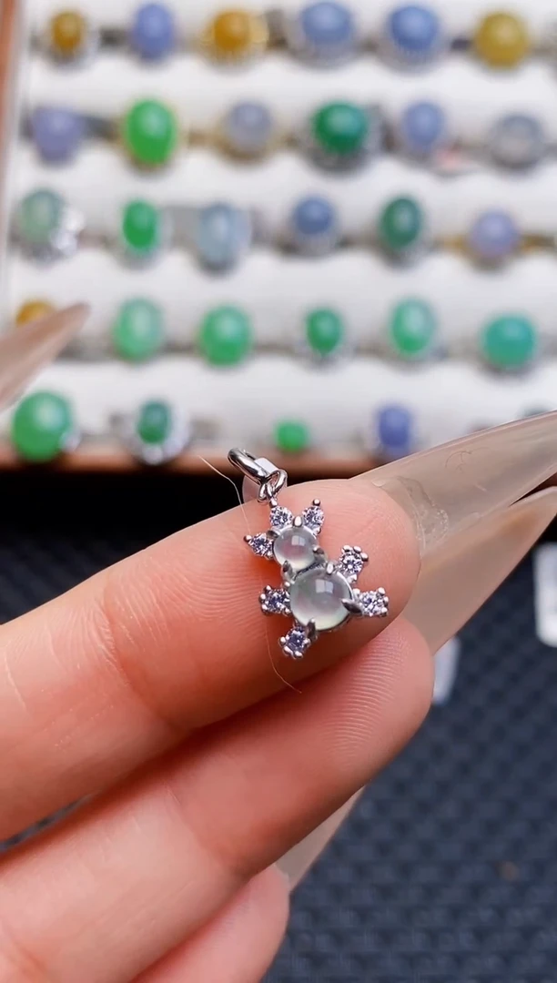 银S925镶嵌戒指翡翠5713