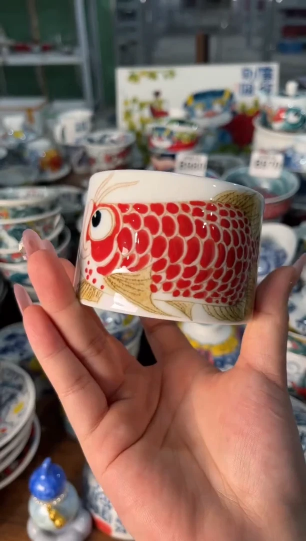 昨明手绘冰桶杯带内绘（福利价格）