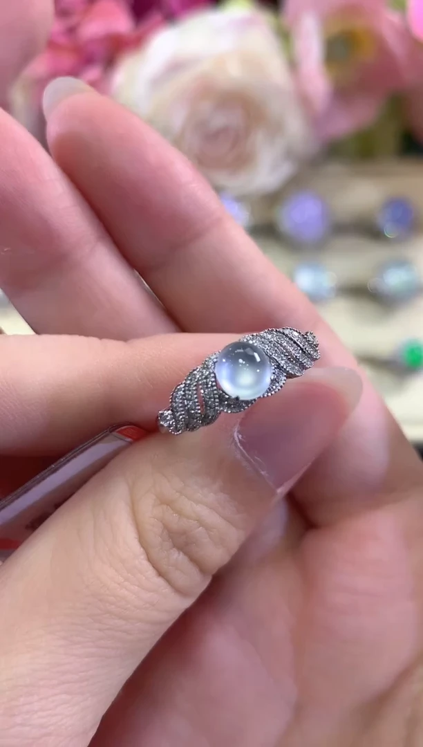 18K金镶嵌戒指翡翠b50