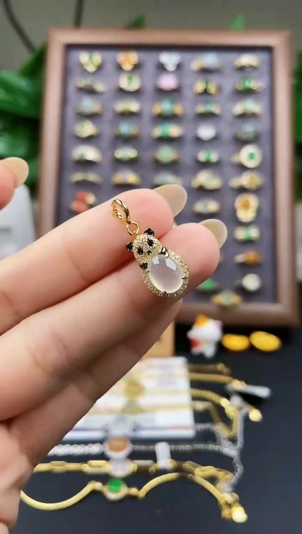 颈饰银S925镶嵌翡翠12