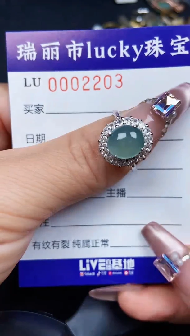 翡翠银S925镶嵌颈饰2203