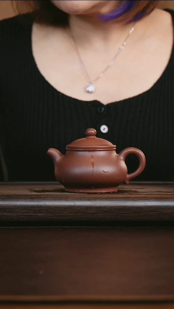 茶壶紫砂天青紫栗段