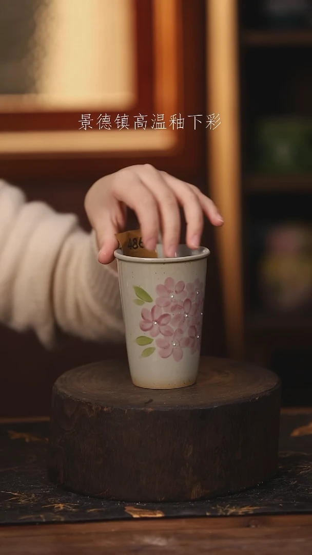 陶瓷景德镇高温釉下手绘陶瓷@L486@