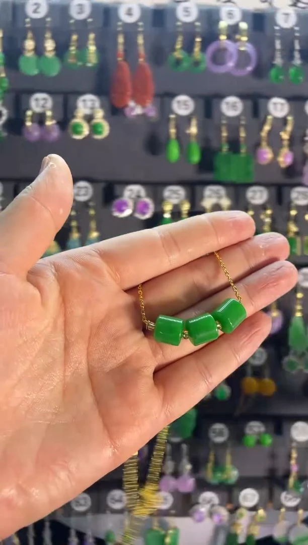 【闪购商品】翡翠耳饰银S925镶嵌045...