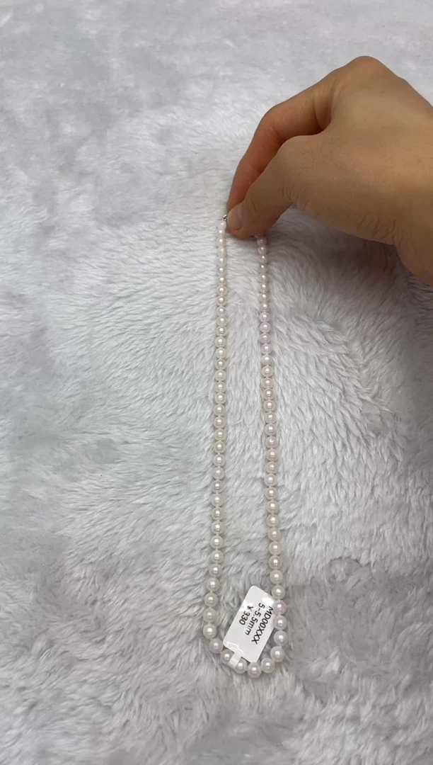 项链银S925镶嵌海水珍珠AK5-5.5mm