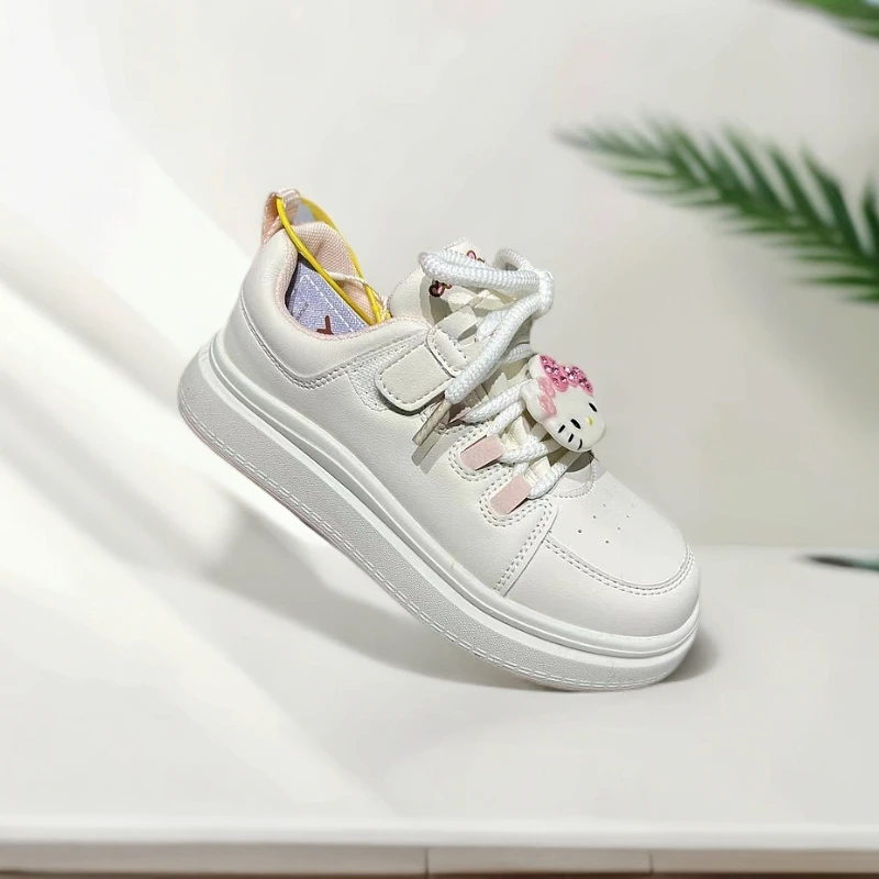 春季中大童高品质假系带超轻贴片大底皮面板鞋