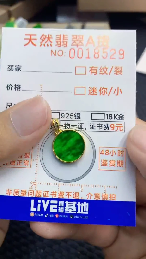 翡翠未镶嵌颈饰             1