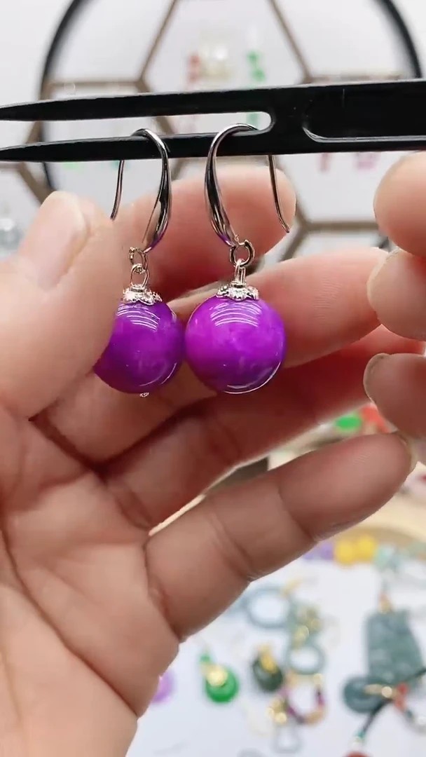 未镶嵌苏纪石（舒俱来）耳饰356