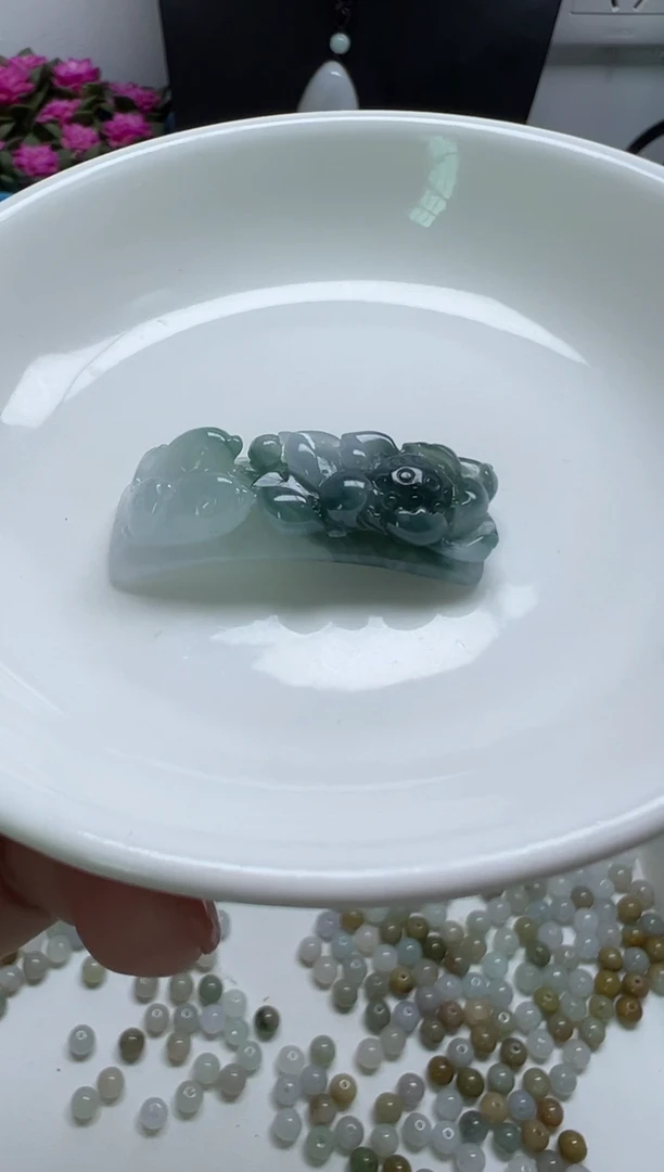 散珠翡翠仙*球纯天然缅甸A货翡翠分4单