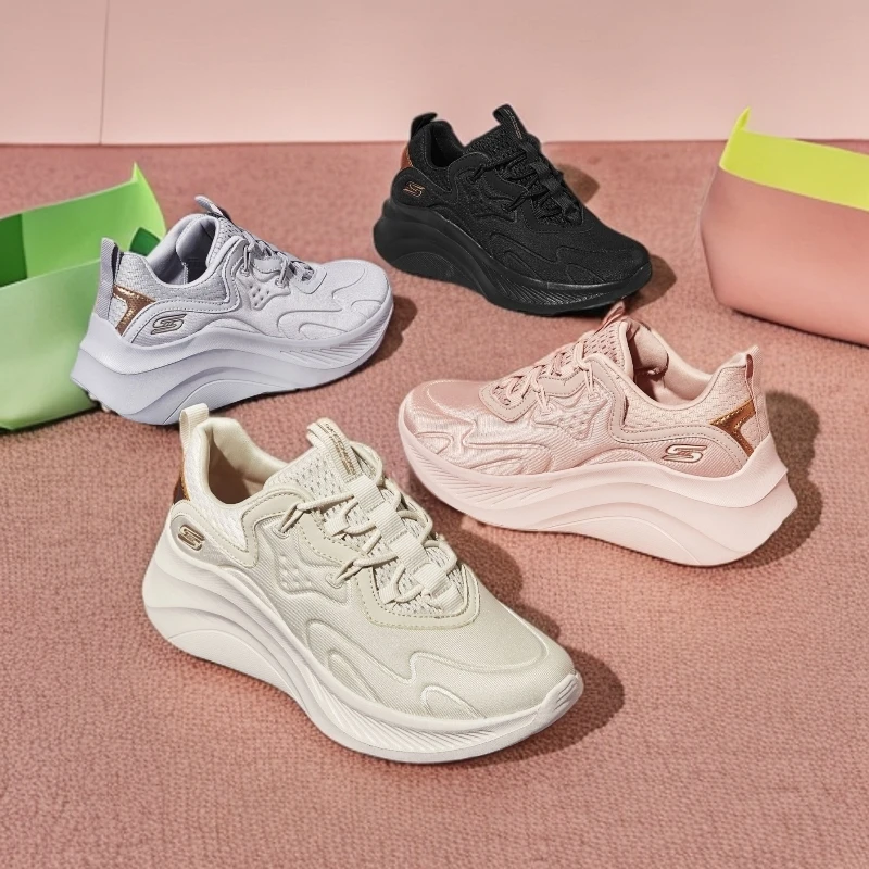 【奶油熊】斯凯奇流光琥珀糕糕鞋运动女鞋舒适厚底增高休闲鞋117513