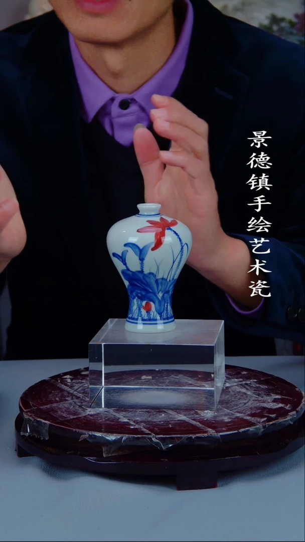 摆件陶景德镇手工手绘陶瓷摆件3