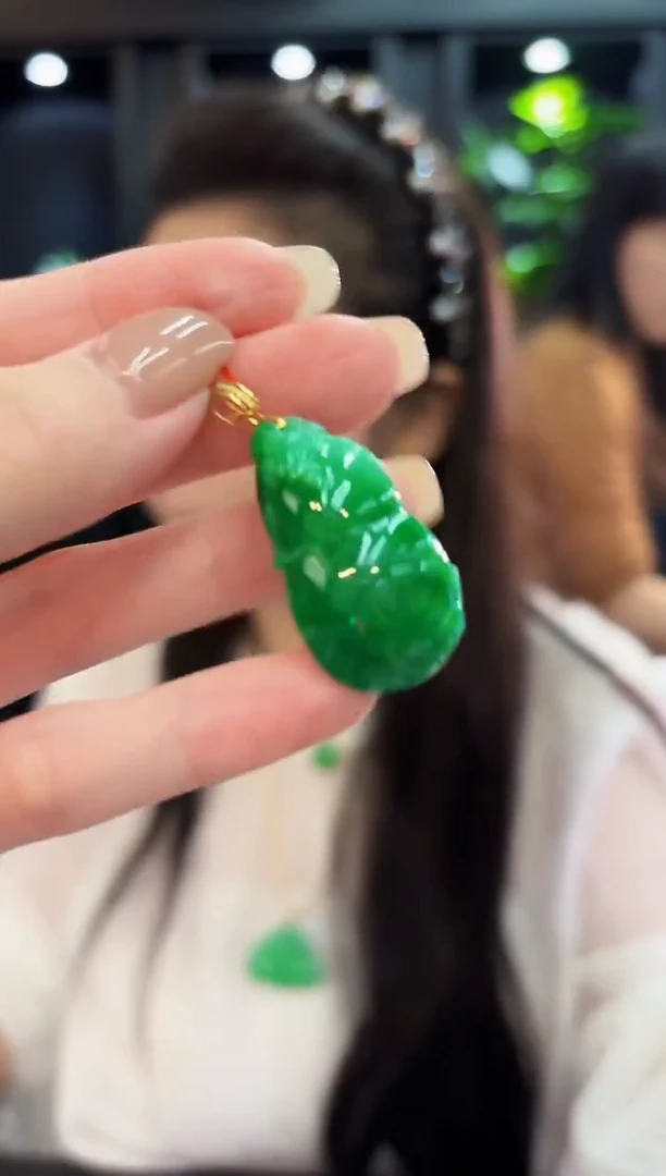 吊坠(不含链)18K金镶嵌翡翠 缅料A货/支持复检/一件