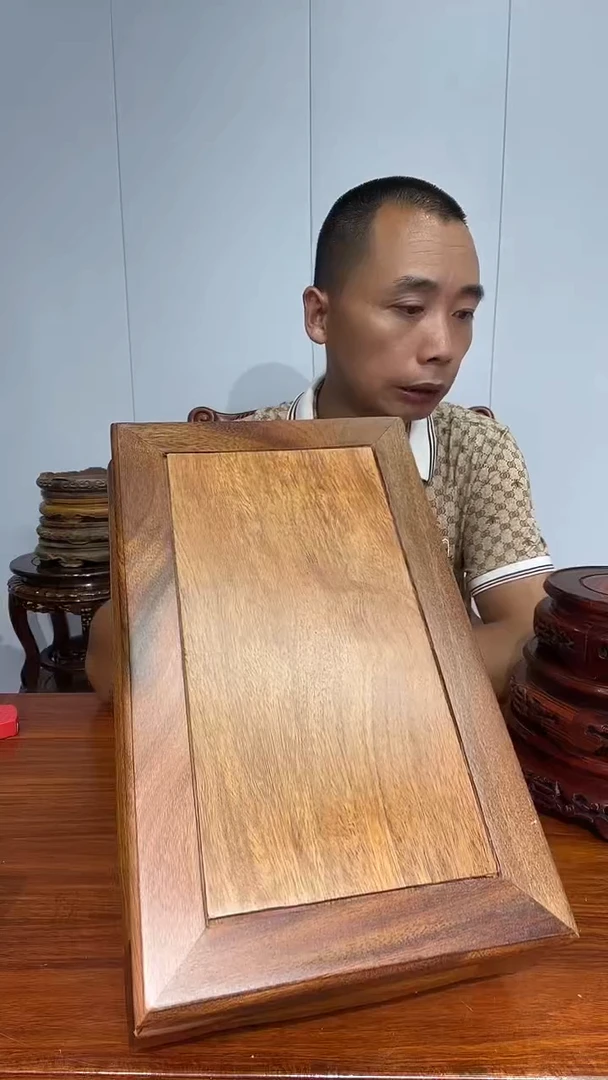 木非花原木原色长方底座33*20*11.5