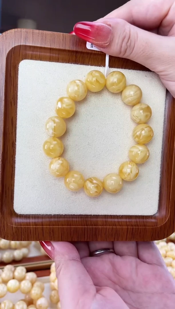 裸石蜜蜡未镶嵌手串