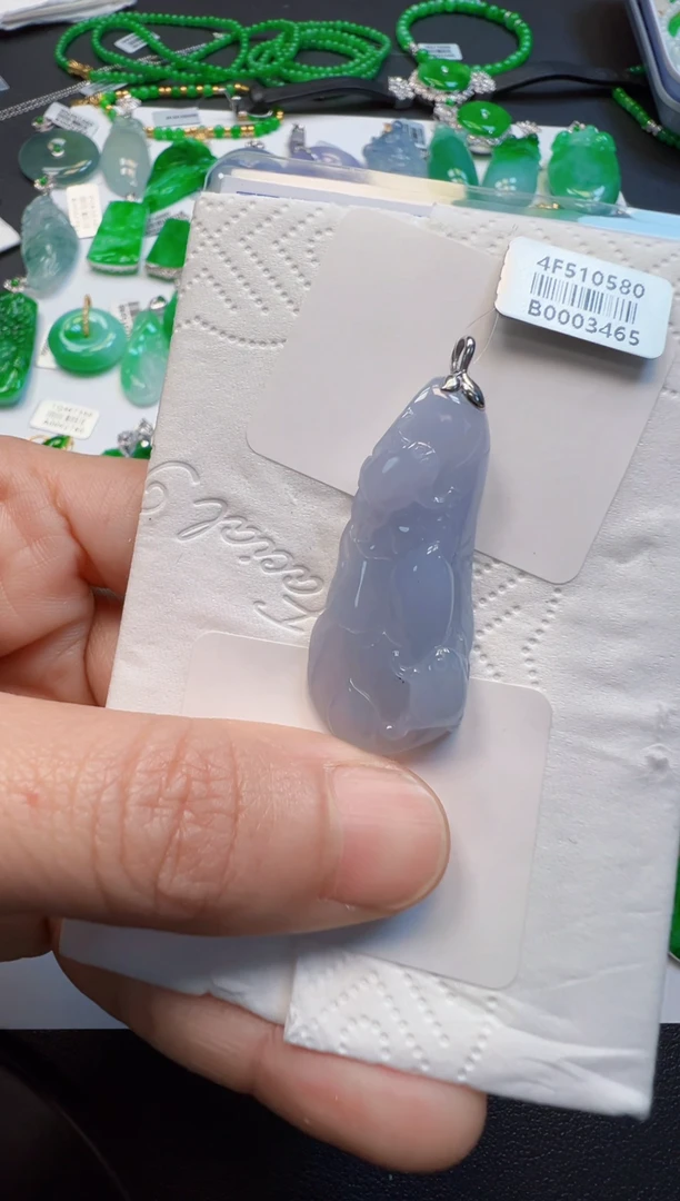 【闪购商品】翡翠吊坠(不含链)18K金镶嵌580