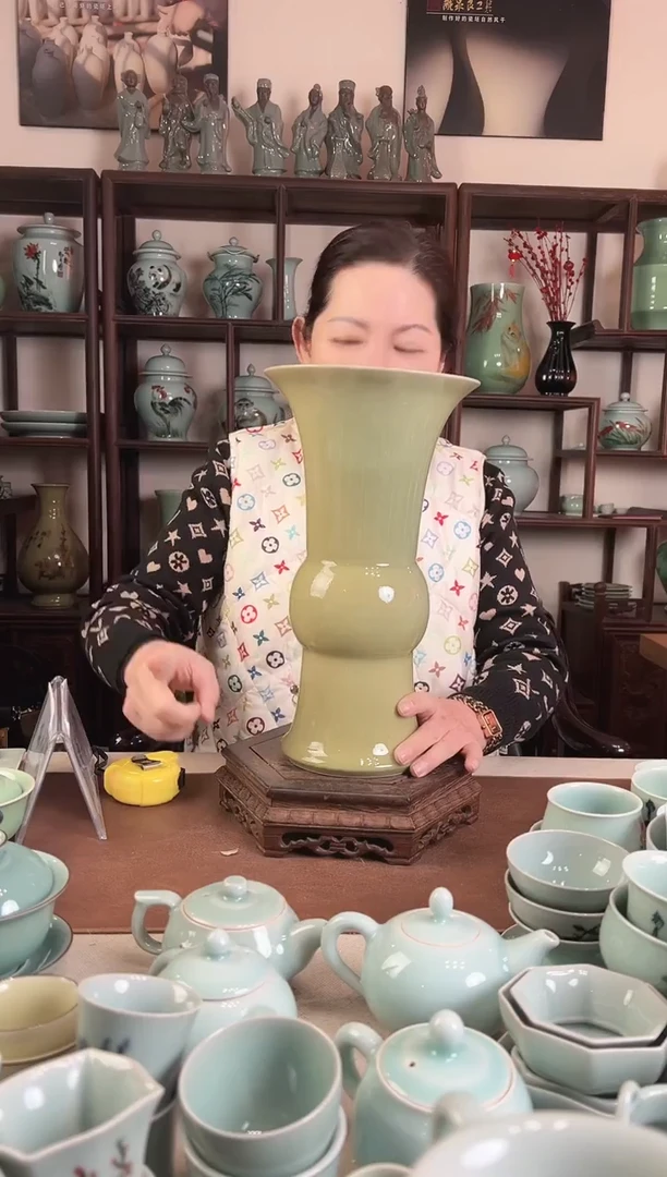 龙窑烧 窑变 花觚L