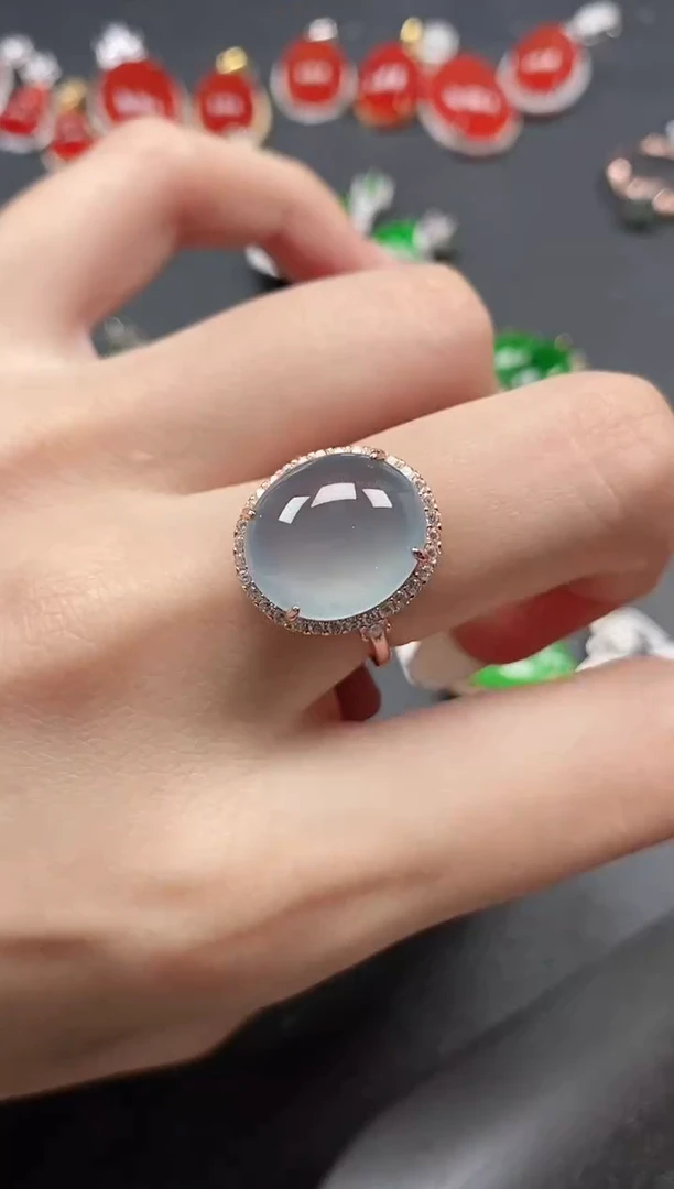 银S925镶嵌戒指翡翠15151