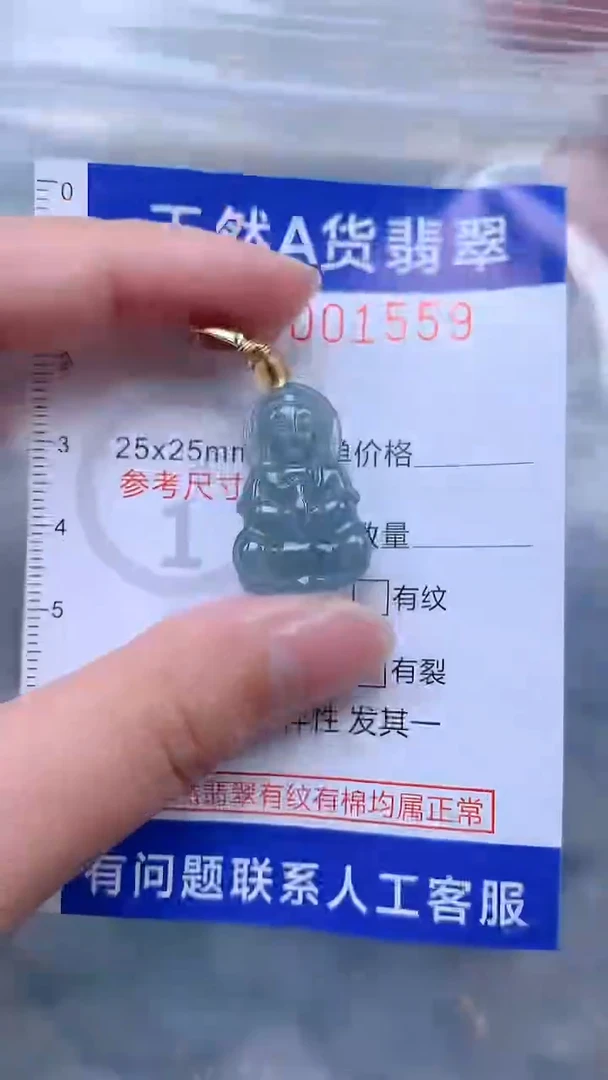 翡翠未镶嵌吊坠(不含链)1