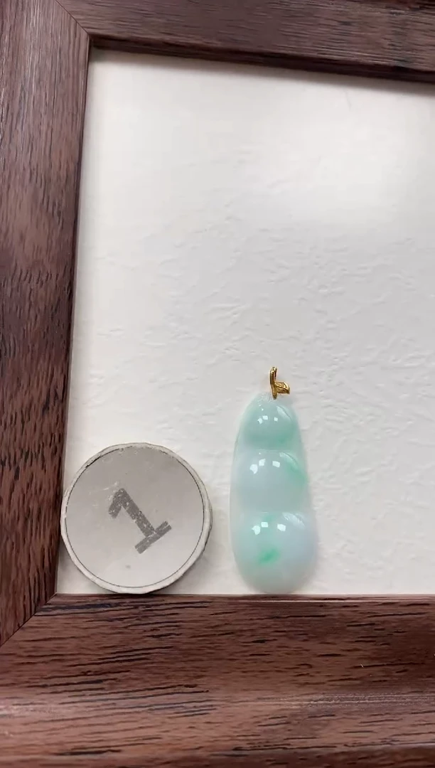 颈饰18K金镶嵌翡翠 天然缅甸a货翡翠(多样性发其一)