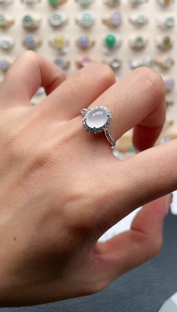 【闪购商品】翡翠戒指银S925镶嵌1111