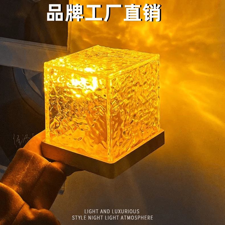 淳言床头动态氛围灯氛围家具房间情侣礼物浪漫火焰小夜灯台灯充电