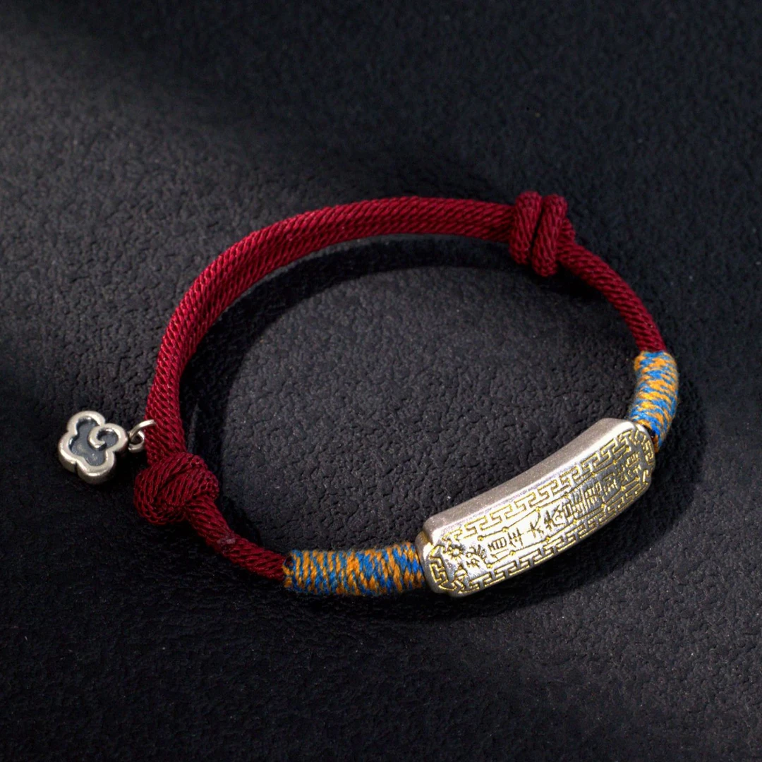 足银银制品 【歪歪】足银描金太太手绳（多样性发一）XB-J5620