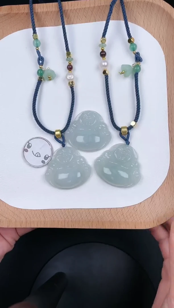 翡翠未镶嵌颈饰LA048翡翠油浅色中佛（多样性发其一）