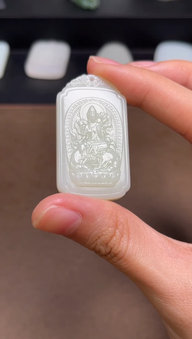 和田玉未镶嵌颈饰32 普贤