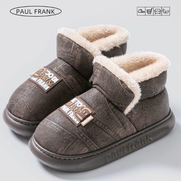 大嘴猴棉鞋女款防滑厚底外穿防水加绒冬天情侣女冬季月子鞋冬加厚