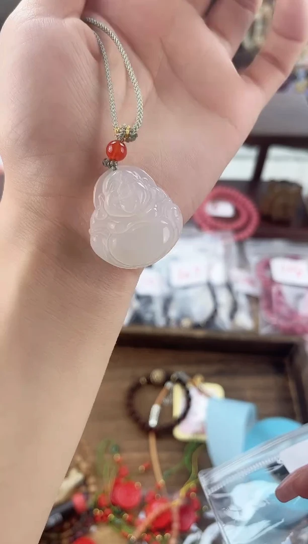 【闪购商品】玛瑙/玉髓手链未镶嵌佛公脖挂109