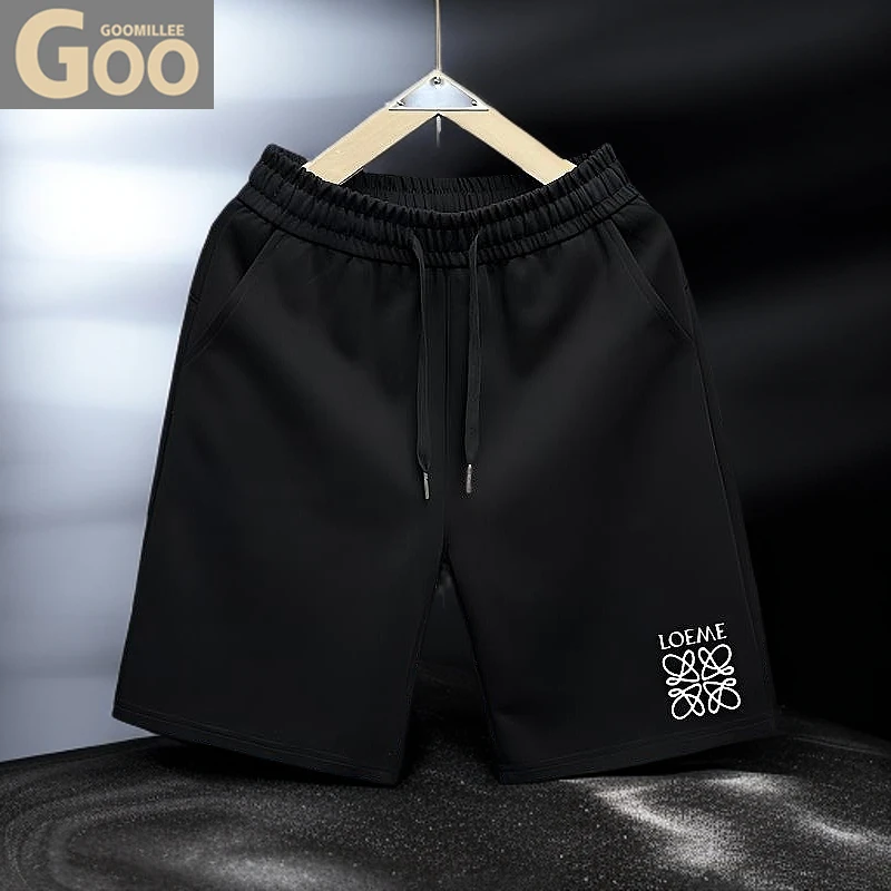 潮流时尚外穿沙滩休闲短裤男士夏季薄款宽松美式简约运动韩版中裤