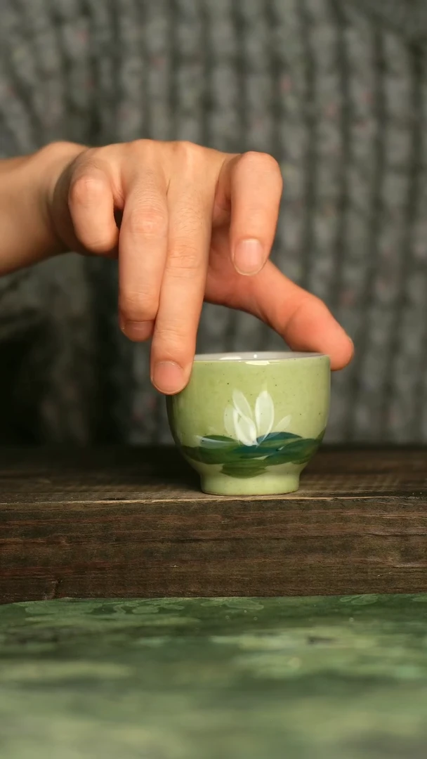 陶瓷青诗集手工手绘瓷器