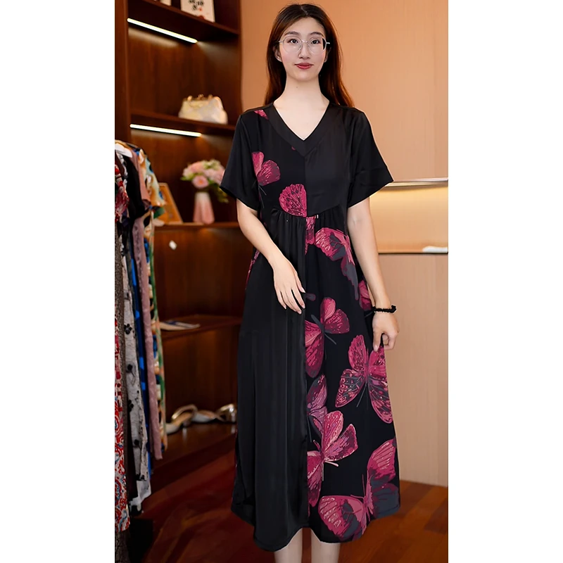 【蝴蝶拼接】新款显白遮肉连衣裙U