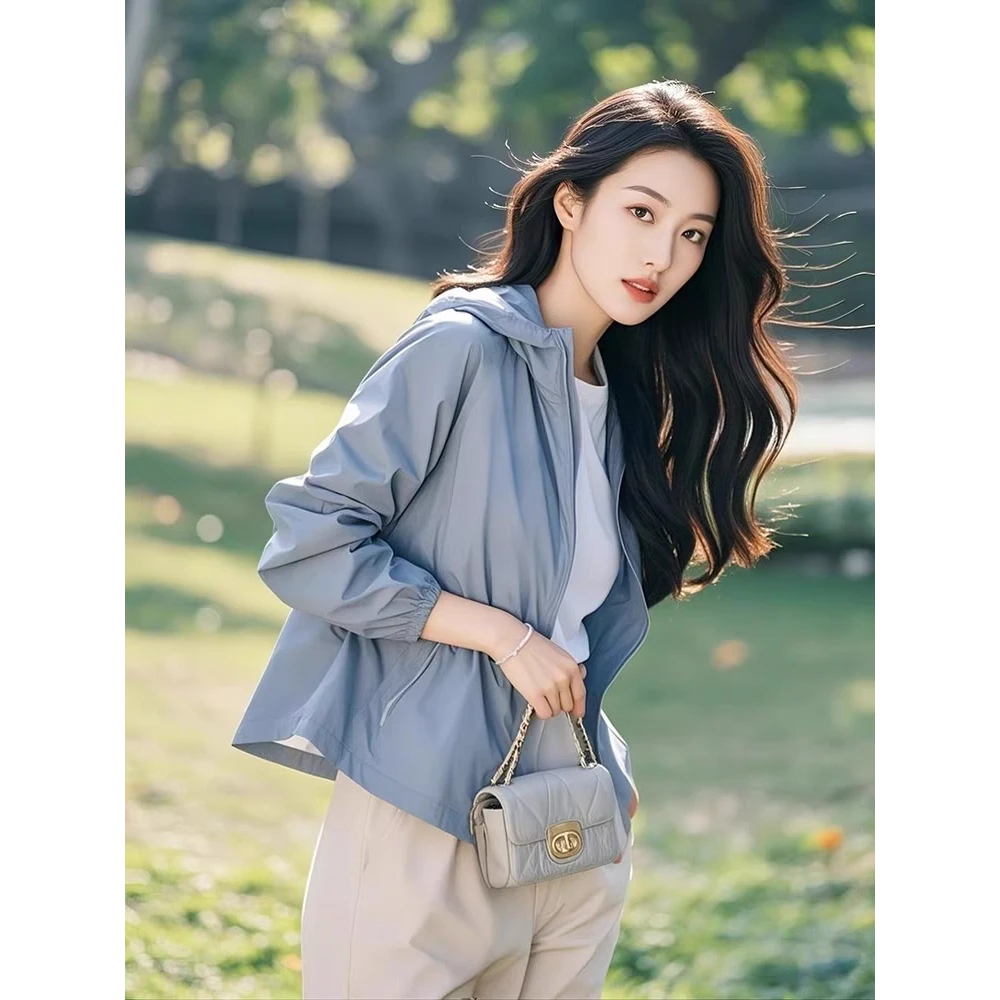 小个子时尚宽松型短外套女春夏新款优雅气质薄款防晒休闲夹克上衣