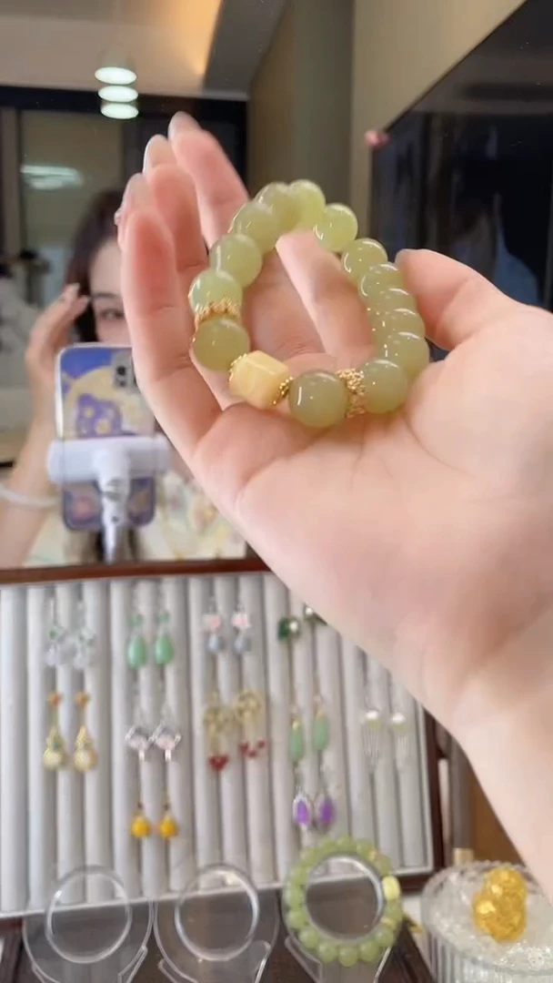无纯铜阳光青提手串