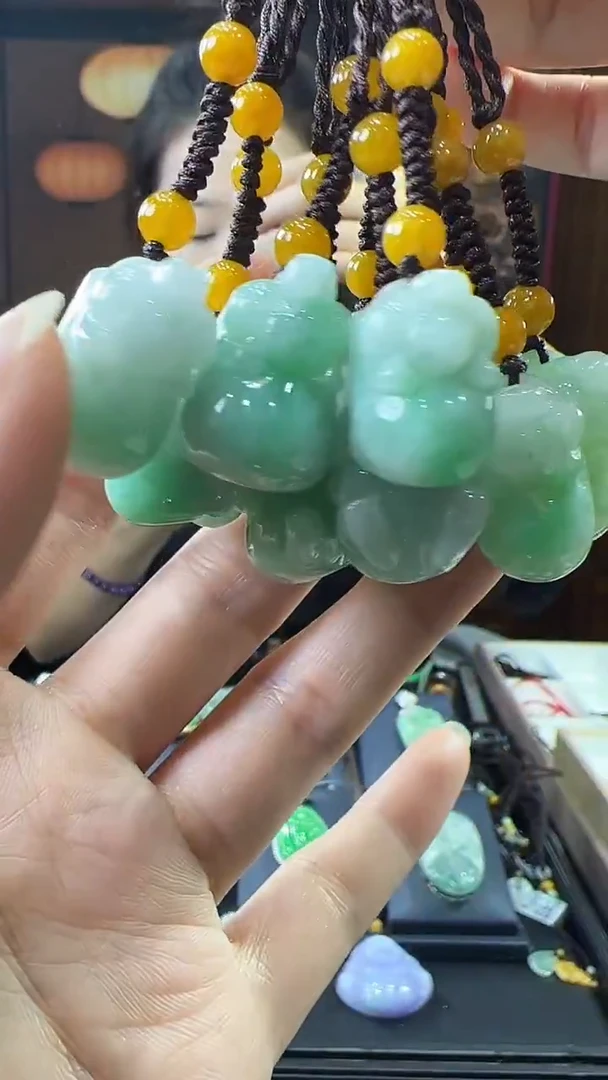 未镶嵌挂件翡翠猪猪手机挂（多样性发其一）