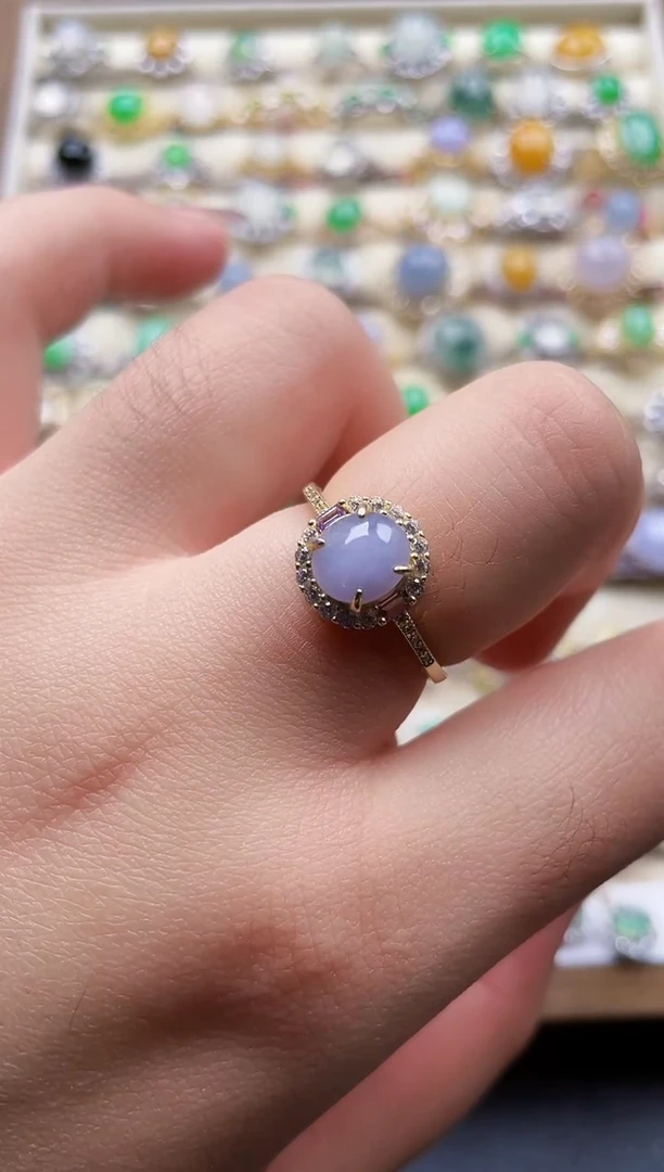 银S925镶嵌戒指翡翠48